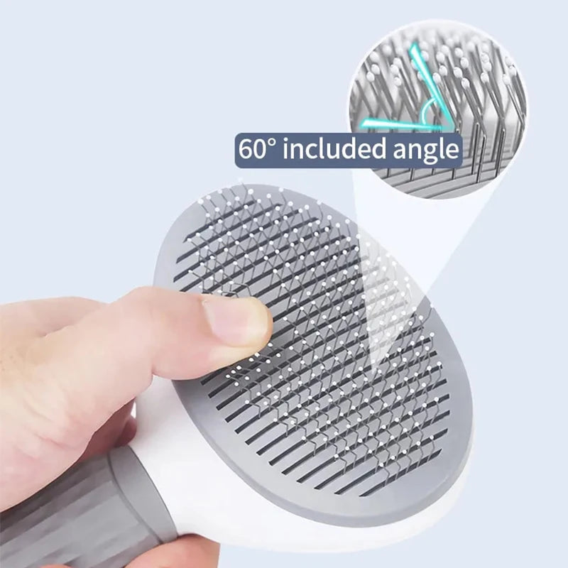 Cat Brush Remove Hair Pet Hair Removal Comb for Cats Non-Slip Grooming Brush Stainless Steel Dog Combs Brushes Cat Accessories