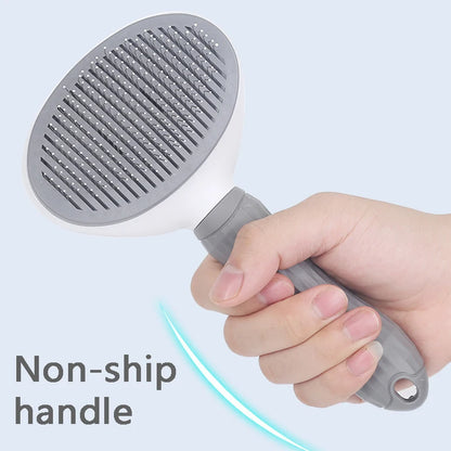 Cat Brush Remove Hair Pet Hair Removal Comb for Cats Non-Slip Grooming Brush Stainless Steel Dog Combs Brushes Cat Accessories
